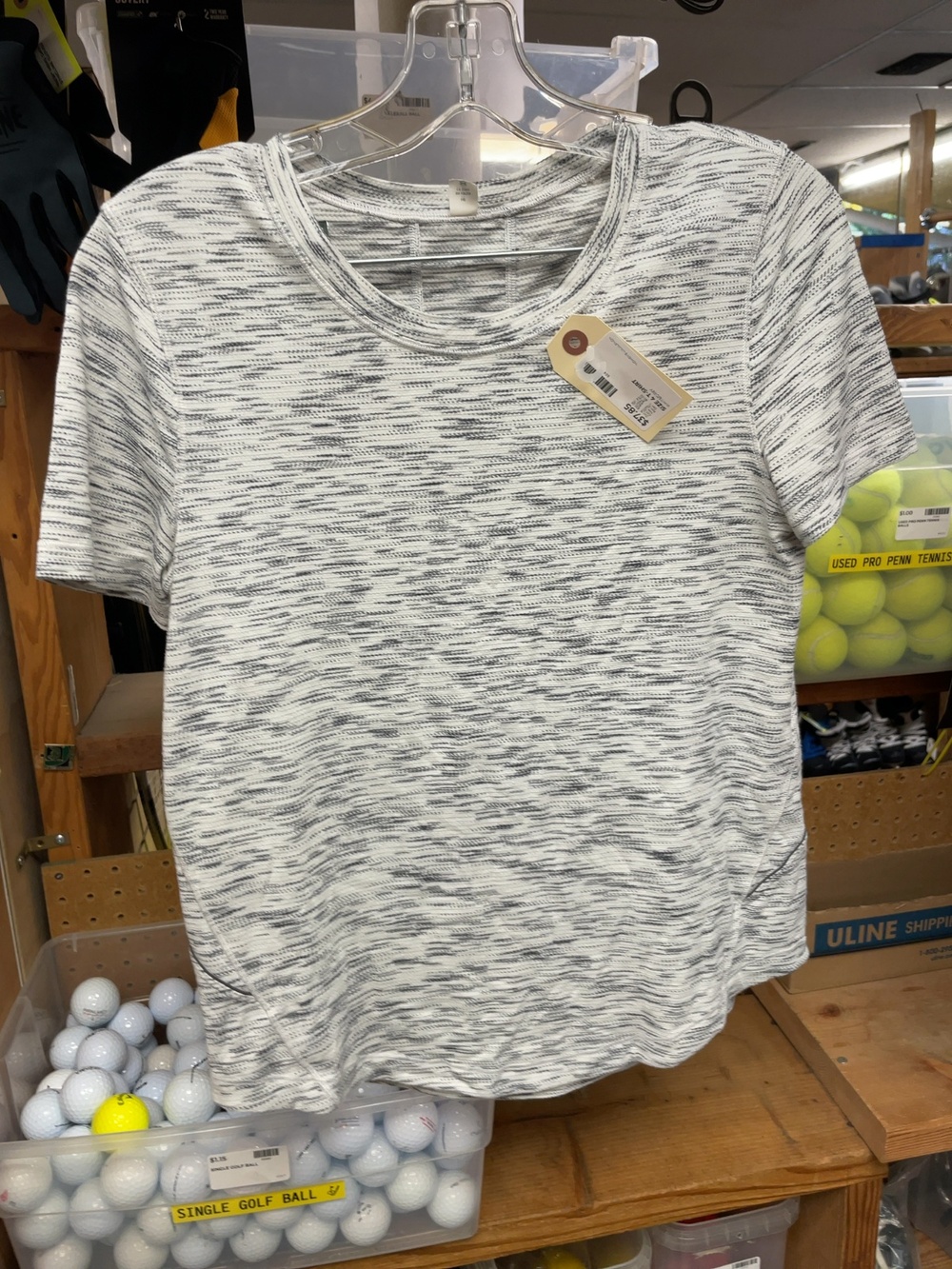 Lululemon Swiftly Tech Short Sleeve Shirt Size 4 White/Grey